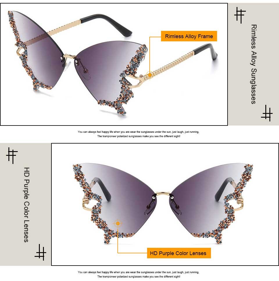Purple Butterfly Sunglasses